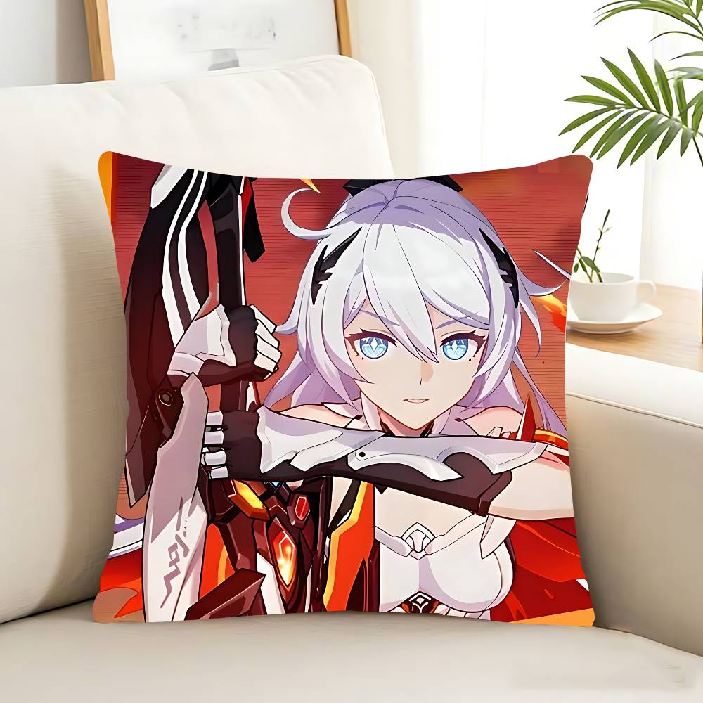 Honkai-i Impact K-kiana Pillow Case Removable Washable Cushion Cover – All-Season Soft Linen