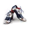 Luxury Height Increasing Patent Leather Oxfords Shoes Men Skull Pattern Party Wedding Shoes Thick Heel Men's Dress Shoes