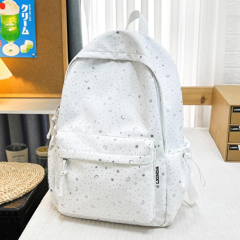Schoolbag, Japanese-style Star Backpack, INS style student backpack, large capacity, high-appearance double shoulder backpack, school bag for middle