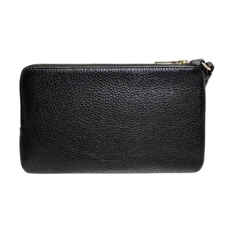 Coach Double Zip Wallet 21 Logo Design Zipper Closure Coated Canvas And Leather Wallet Women Wallet Black CX161-IMXAQ