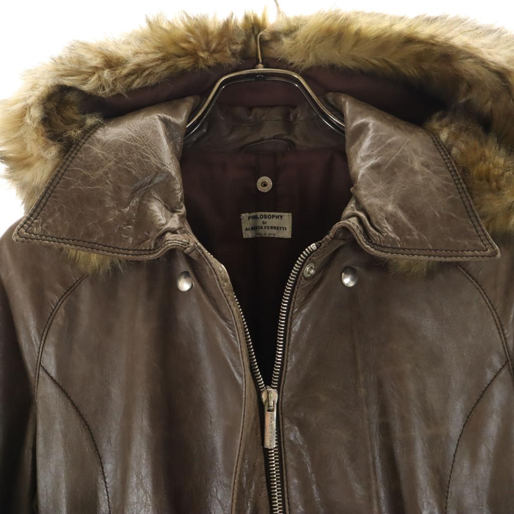 PHILOSOPHY DI ALBERTA FERRETTI manteau Marron Femme Occasion