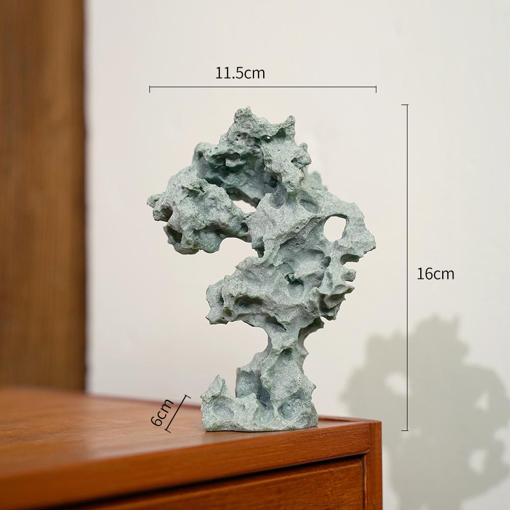 Pebble Bridge Small Boat Ornament: Miniature Water Bonsai Rockery Decoration for Floral Landscapes.