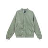 Corduroy Logo Patch Sports Casual Jacket for Men - Silver Gray Green