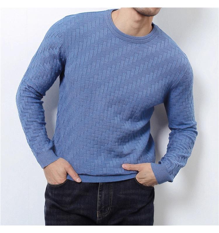 Men's High-Grade Winter Business Casual Sweater Pullover with Shirt Collar
