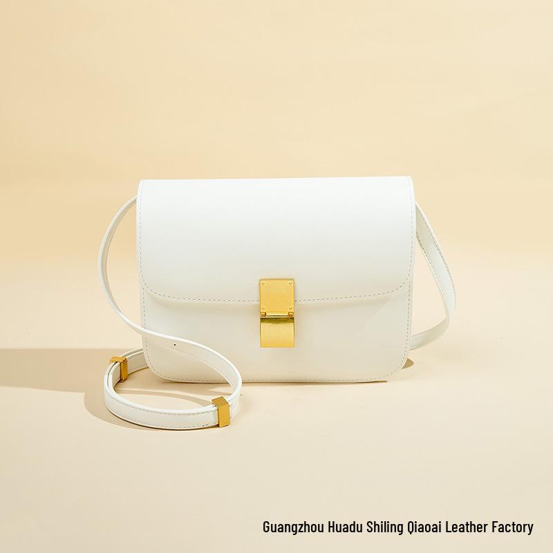 2025 Women's Genuine Leather Tofu Crossbody Bag - Fashionable Summer Shoulder Bag
