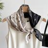 Spring and Summer New Retro European and American Small Square Scarf Color Matching Cashew Nut Silk Scarf Simulation Silk Scarf Fashion Scarf Sun Prot