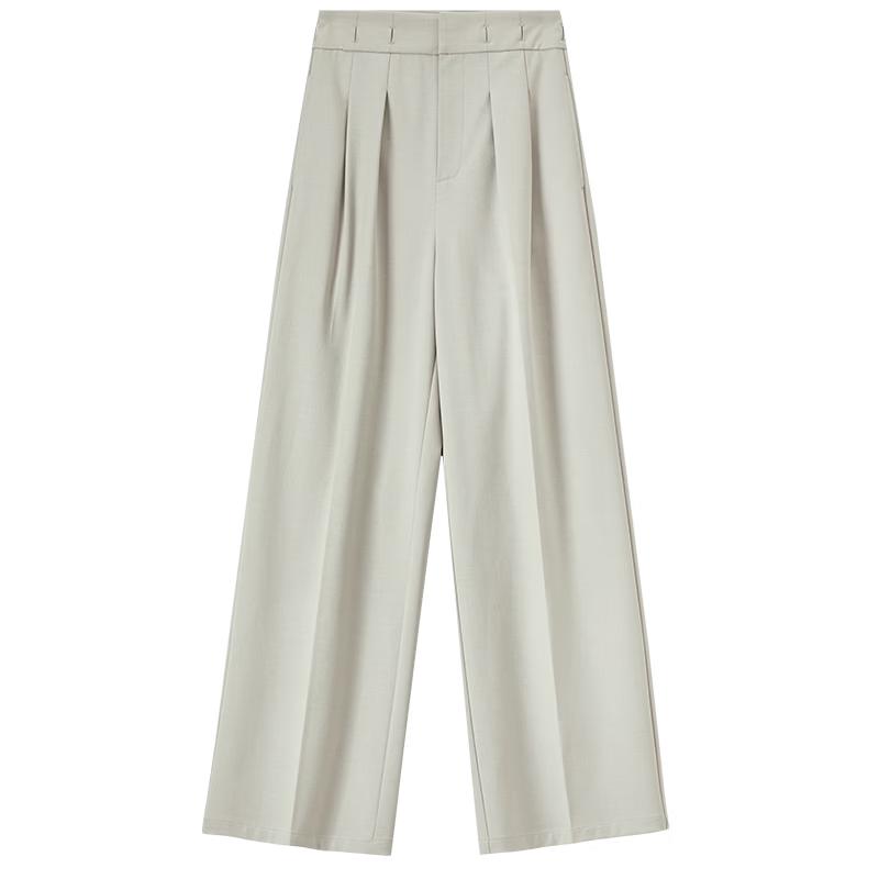 Shangdubila Women's Spring Loose Straight Wide-Leg Casual Pants