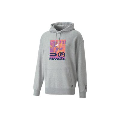 Puma Kapuzenpullover mit Grafikdruck Unisex Sweatshirts Grau 536753-04