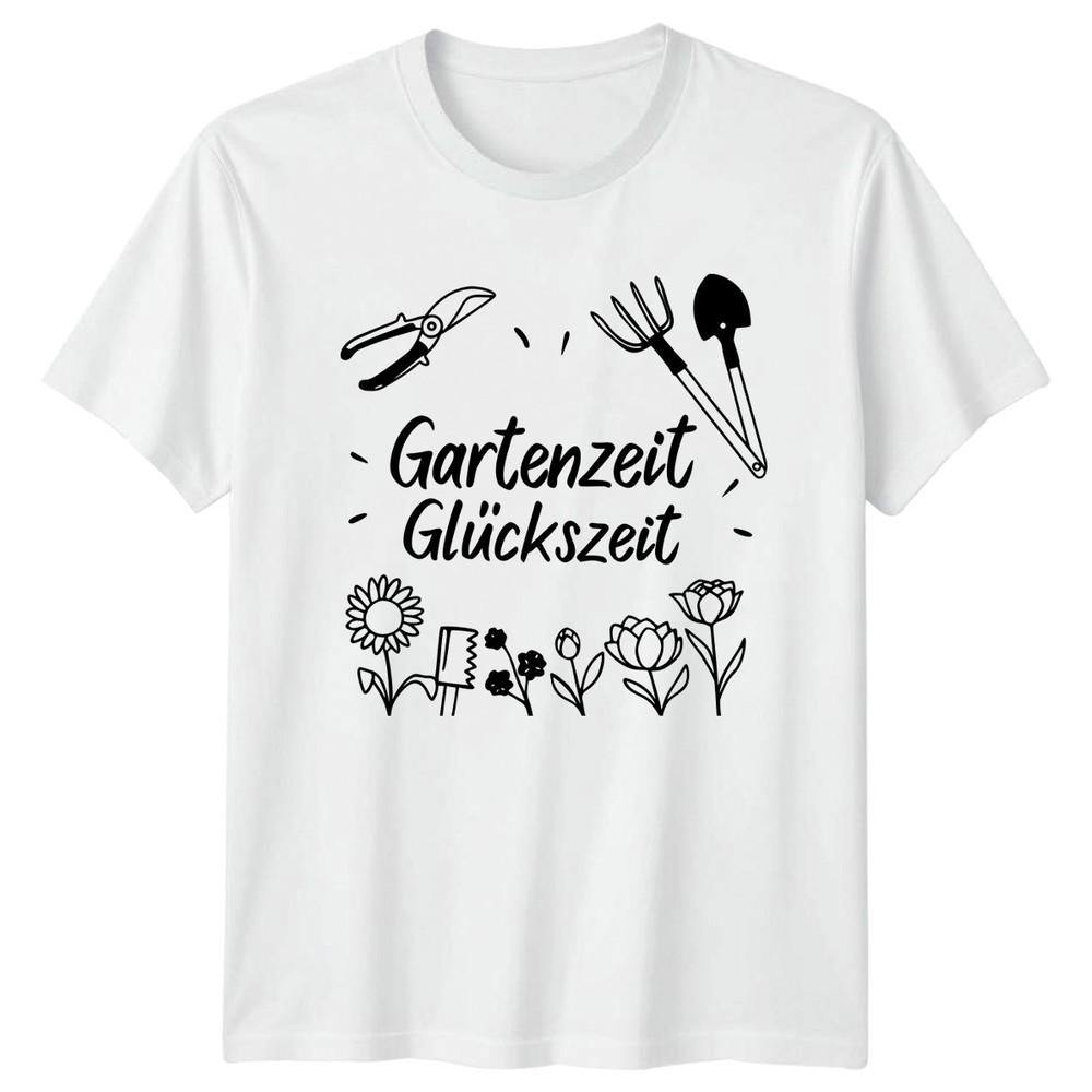 Gartenzeit Gluckszeit TShirt Spring Gardening Gift For Him And Her S