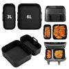 Reusable Dual Basket Baking Tray 6L/3L Air Fryer Silicone Pot Air Fryer Basket  Splash Guard Tool