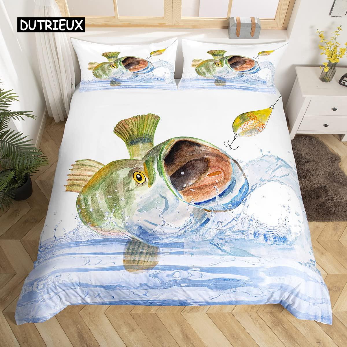 

Детский пододеяльник с изображением акулы, комплект постельного белья с изображением дикой природы в глубоком океане, покрывало с изображением морских животных, покрывало с изображением большой рыбы, двуспальное покрывало размера «king-size» для двоих EU