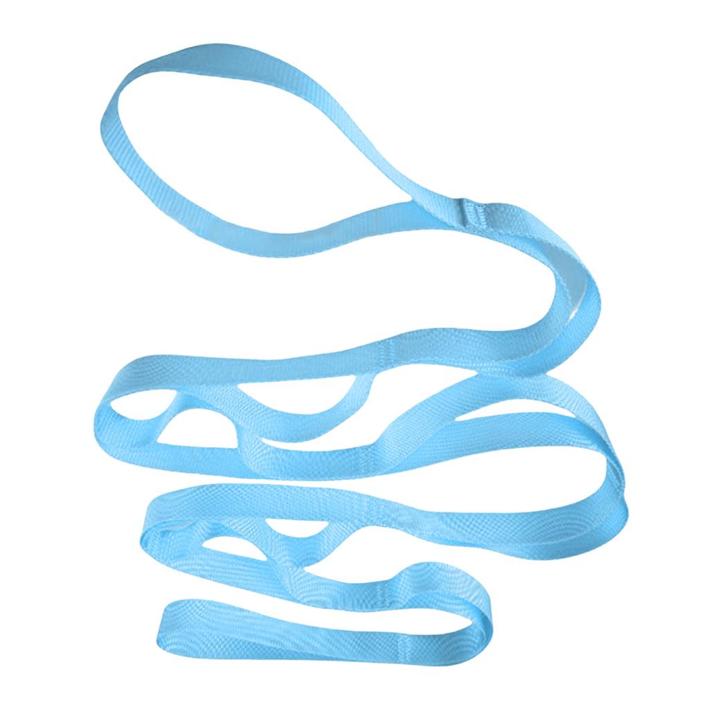 Stretching Strap Yoga Strap for Physical Therapy, 10 Loop Yoga Strap for Stretching Not-Elastic Exercise Stretch Strap