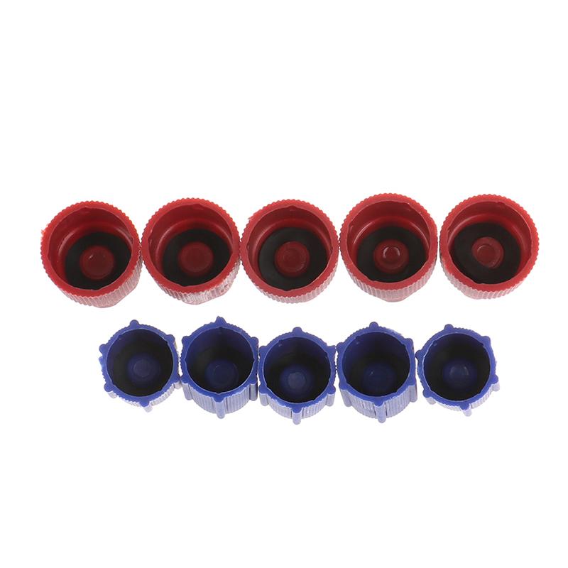 5 Pairs, M8*1 M10*1 A/C Service Port Valve Adapter Dust Cap