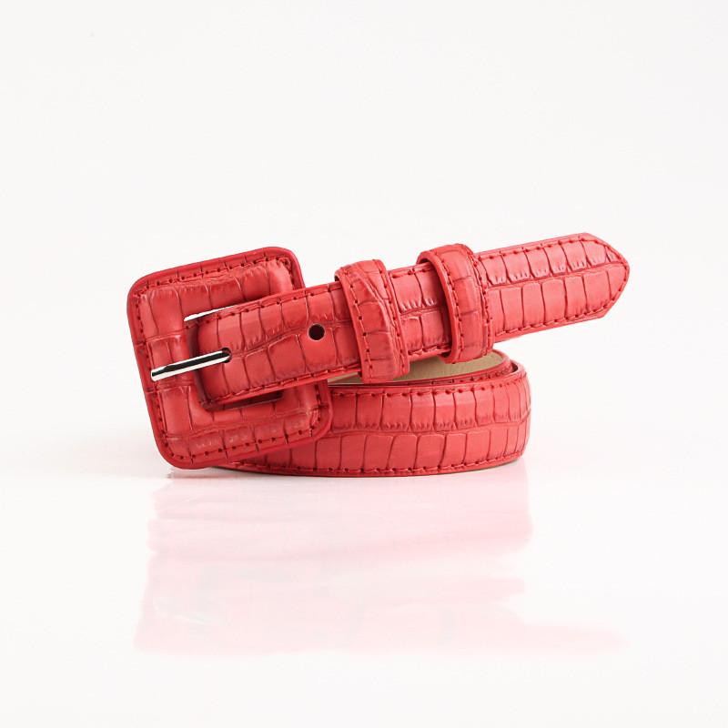 Sweet Girl Leather Belt With Stone Texture For Casual And School Style 2023 Summer Fashion
