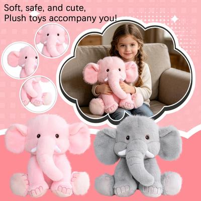 Plush Elephant Toy Stuffed Animal Soft Cartoon Elephant Doll Pillow for Children Birthday Gift Large Elephant Plushie