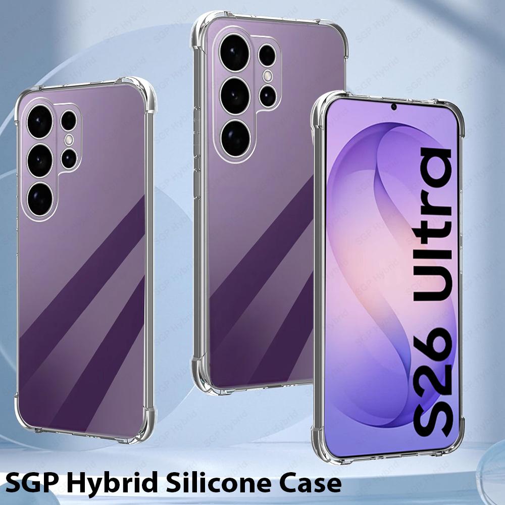 Shockproof Armor Case For Samsung Galaxy S26 Ultra S26+ S 26 FE SamsungS26 Plus S26Ultra Clear Silicone Cover Transparent Funda