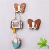 Butterfly Design Self-adhesive Coat Hanger Double Hook Hanging Key Holder  Home Decoration
