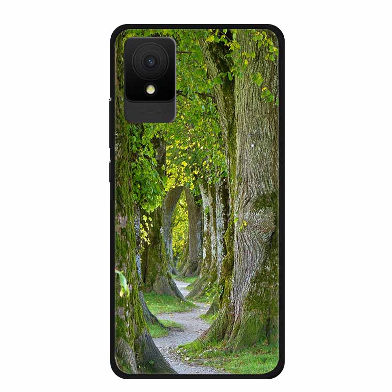 For TCL 501 Case Original Soft Silicone TPU Phone Cases Back Cover For TCL501 Scenery Shockproof Marble Painted Bumper Cute Etui