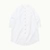 CHIQUITA Henley Neck Long Shirt (Oxford) White 241304Swh