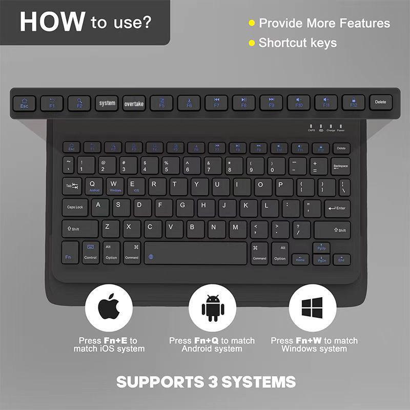 iPad A16 11-inch Protective Case with Wireless Backlit Bluetooth Keyboard & Pen Slot for 10.9 Gen