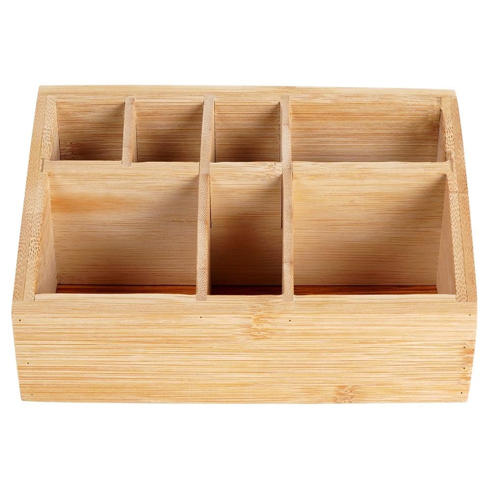 Organizer Bambusowy Szkatułka Pojemnik na Kosmetyki Akcesoria do Makijażu