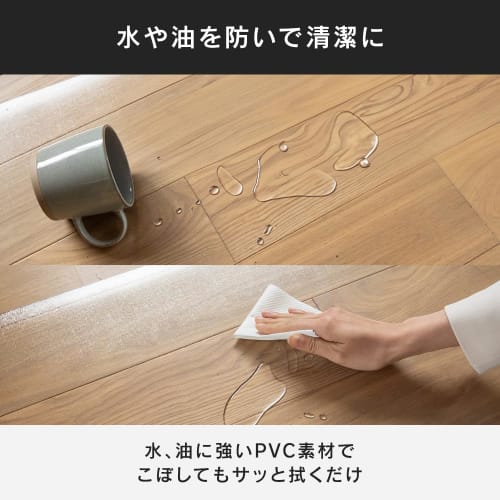 Iris Plaza Wipeable Kitchen Mat, 60 X 240 Cm, Water-Repellent, Transparent, Washable PVC Kitchen Mat, Scratch-Resistant, Clear Mat, TPM-6240