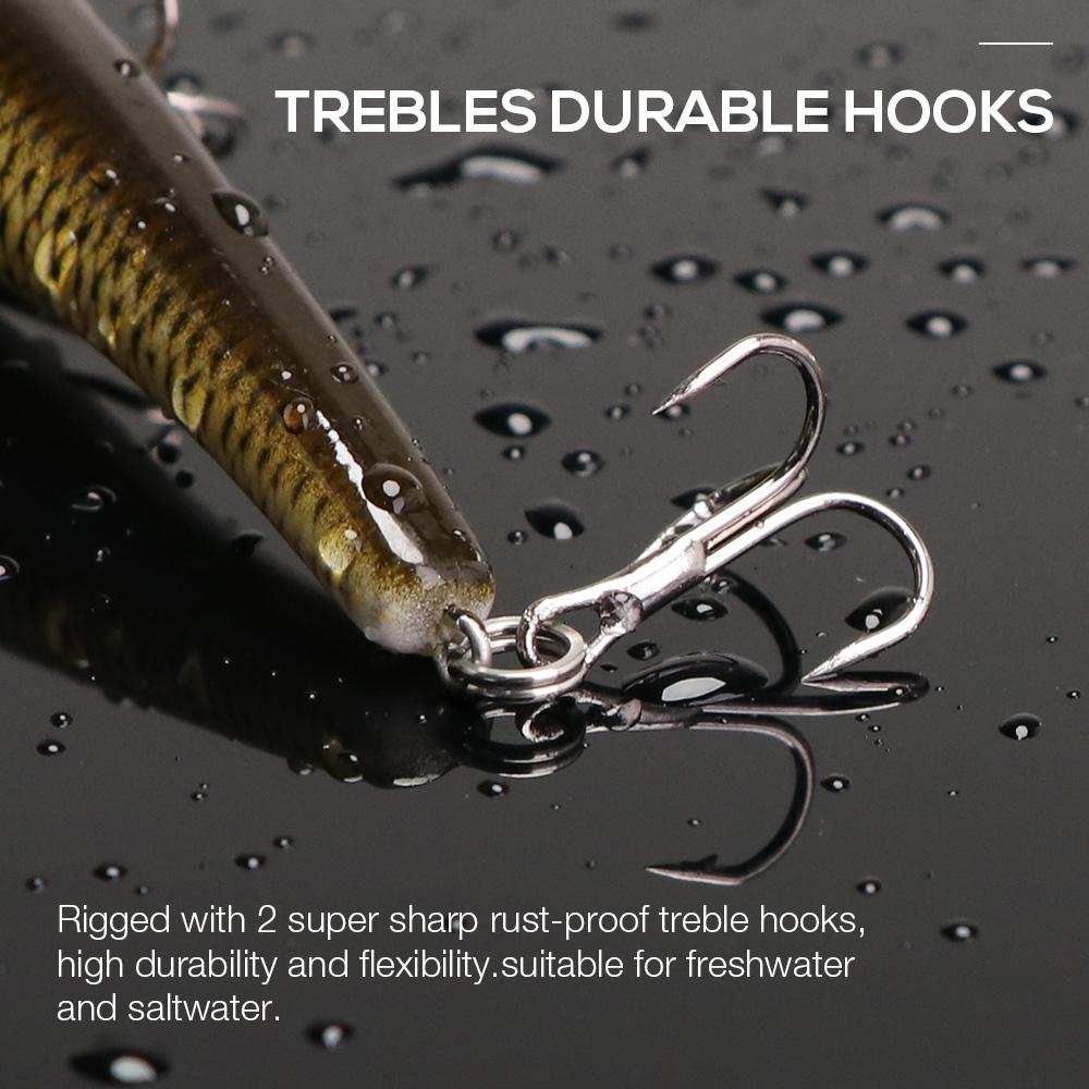 5pcs Floating Trout Lure Artificial Bait Kit 75mm 5g Black Minnow Crankbaits Fishing Lure Set Wobblers For Pike Fishing