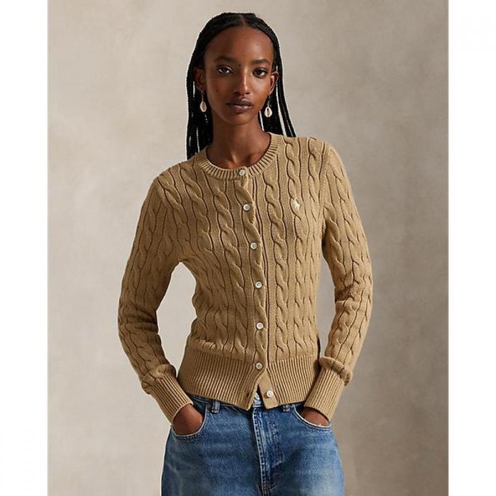 Polo Ralph Lauren Women S Cable Knit Cotton Crew Cardigan wmpoSwendw20547250