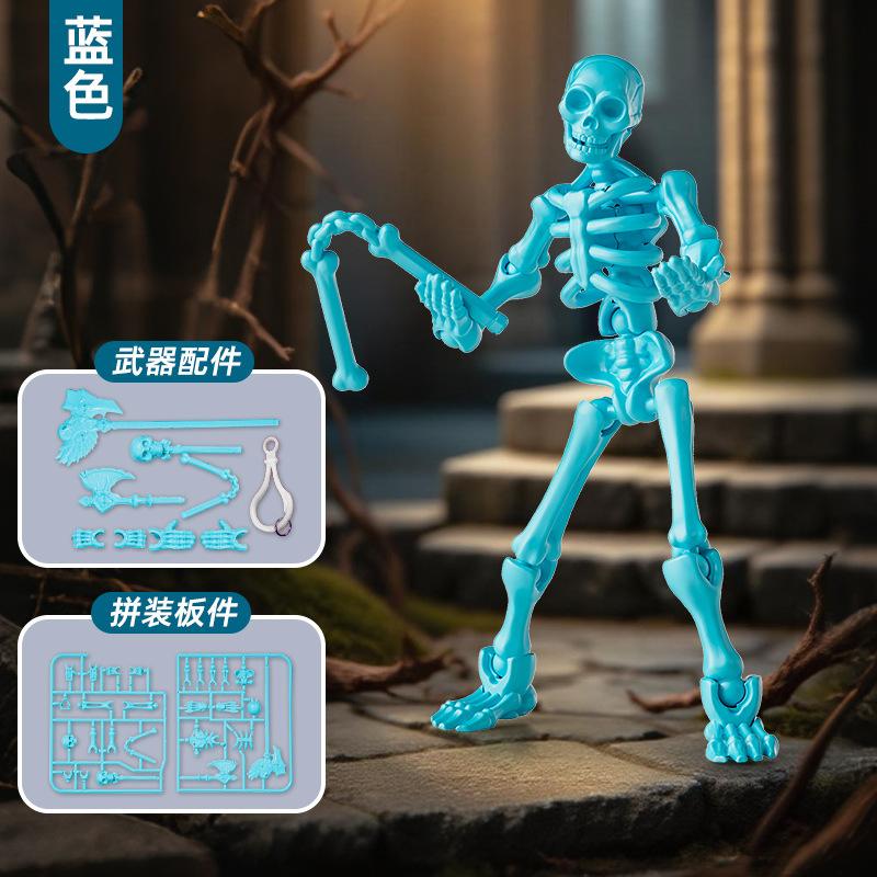 Non-Toxic 3D Skeleton Model Assembly Toy Multi Joint Mobile Skull And Bone Puppet Decoration Action Figures Anime Gifts Games Toys