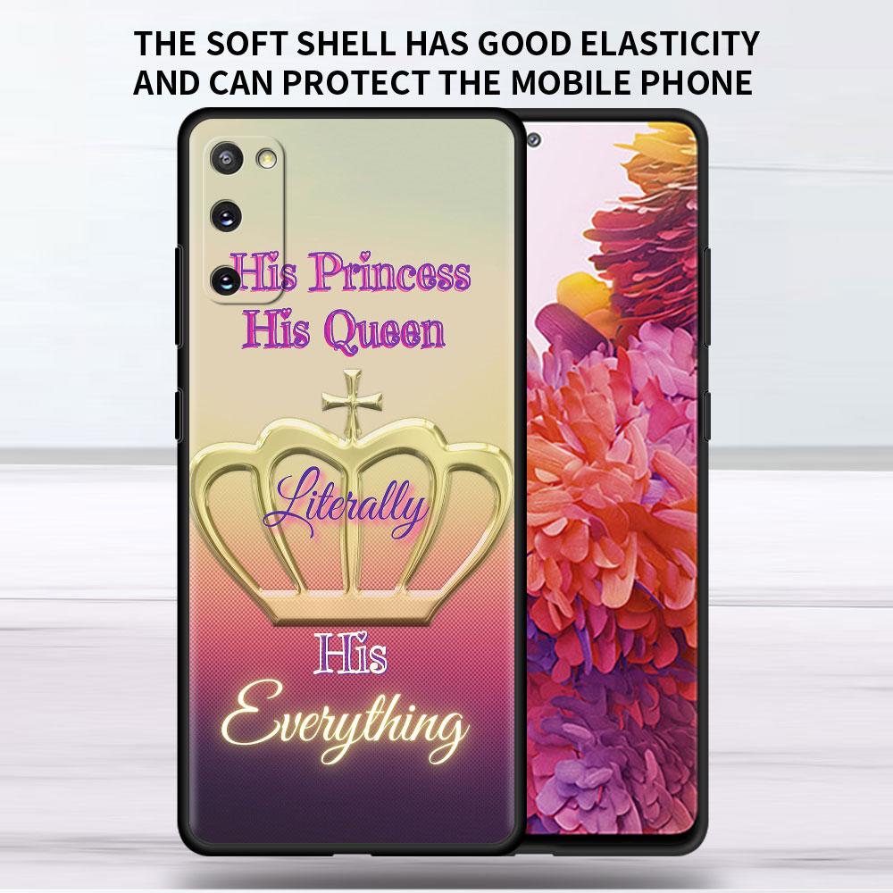 Soft Case For Samsung Galaxy Note 20 Ultra 10 Plus Lite A50 A70 A20 A40 A20e 9 8 A60 A10e Funda Phone Cover Princess Mom Queen