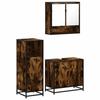 VidaXL Ensemble de meubles de salle de bain 3 pcs Chêne fumé, armoire de salle de bain, placard de salle de bain, meuble de 3300977