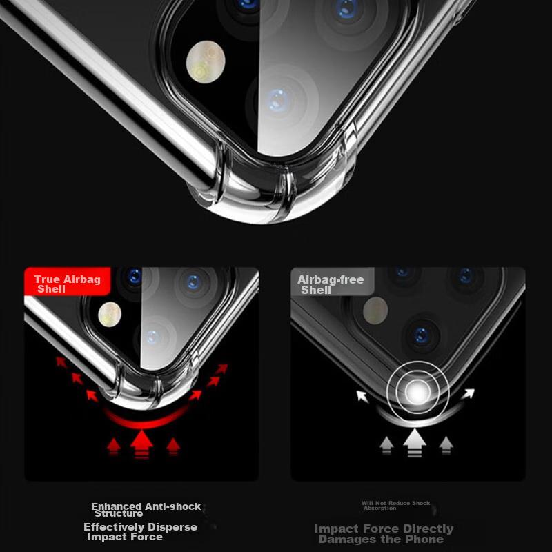 IPhone 12/12 Pro Universal Phone Case, IPhone 12/12 Pro Universal Protective Cover, Full Air Cushion Shockproof Case with Four Corners, Transparent