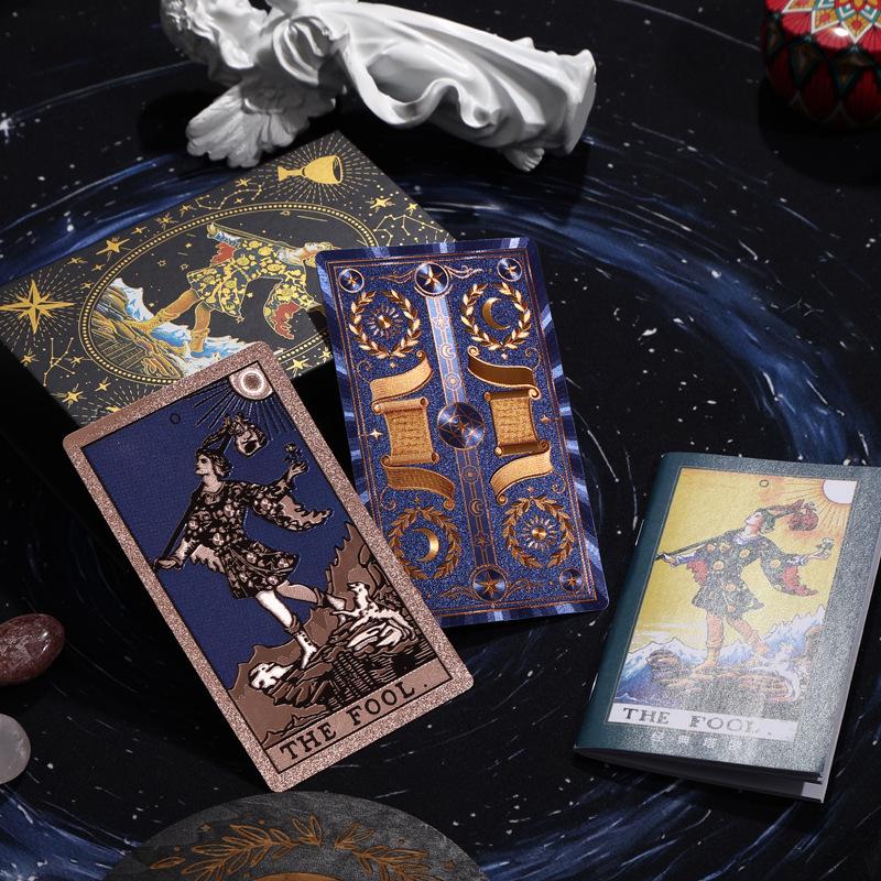 Set Tarot Waite Oro Blu 2026: 80 Carte Autentiche Impermeabili in Foglio