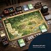 Retro Parchment Map Gaming Playmat Classic Fantasy Art Desk Mat Nonslip Rubber Stitched Edge Pad For Pc Gaming Enthusiasts