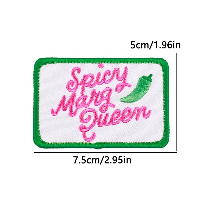 Hats Jeans Sew /Ironing Patch Square Cartoon Letter /Slogan Embroidered Diy Iron On Patches For Clothing Backpack Jackets Badges 