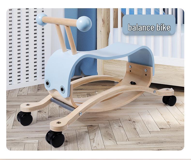 2-in-1 Wooden Rocking Horse & Stroller for Toddlers - Ideal Birthday Gift for Ages 1+