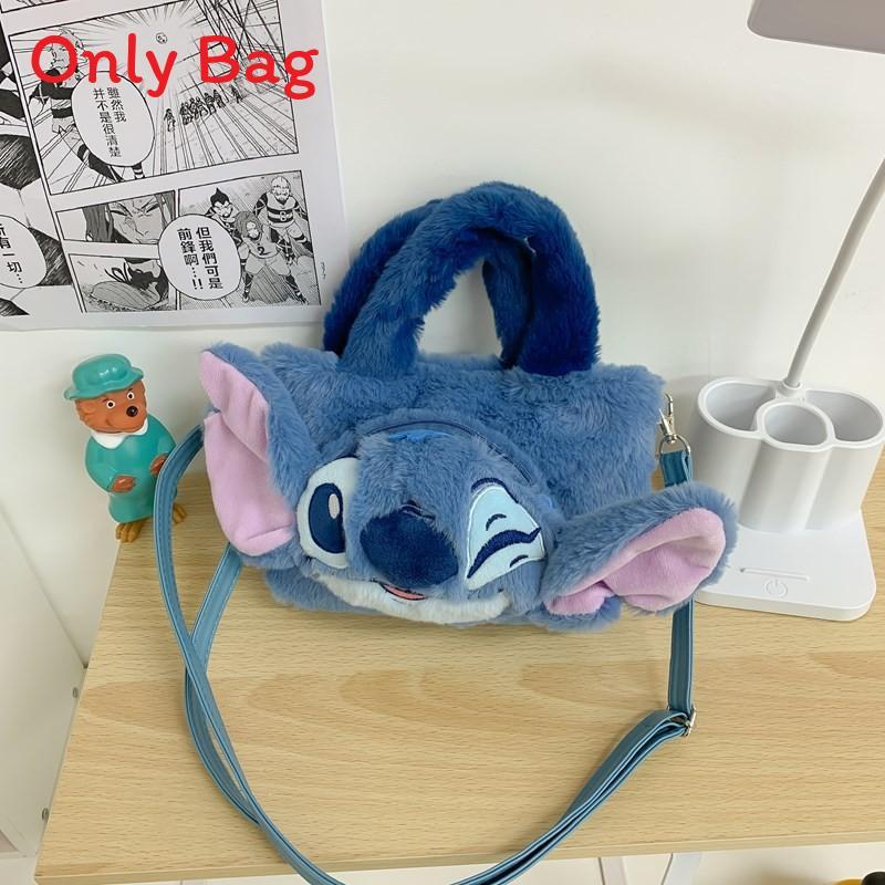 Stitch Plüschtier Tasche mit Canvas Innentasche für den täglichen Freizeitgebrauch