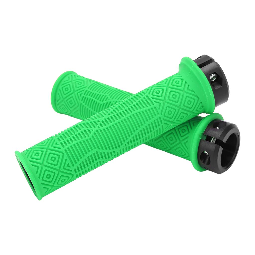 2Pcs Bike Handle Grip Rubber Anti Slip Wear Resistant Ergonomic Hollow Design Bike Handlebar Grips Cover