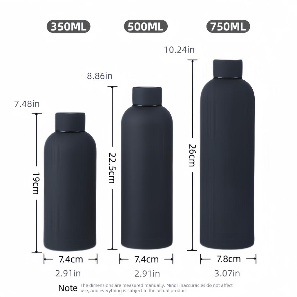500ML Insulated Water Bottle Portable With Screw Lid Wedding Gift Cup Thermos Travel Drinkware Thermal Coffee Mug Sports Kettle