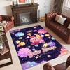 Personalized Crystal Velvet Carpet Custom Name Text,Kirby Anti Slip Area Rug For Home Decoration