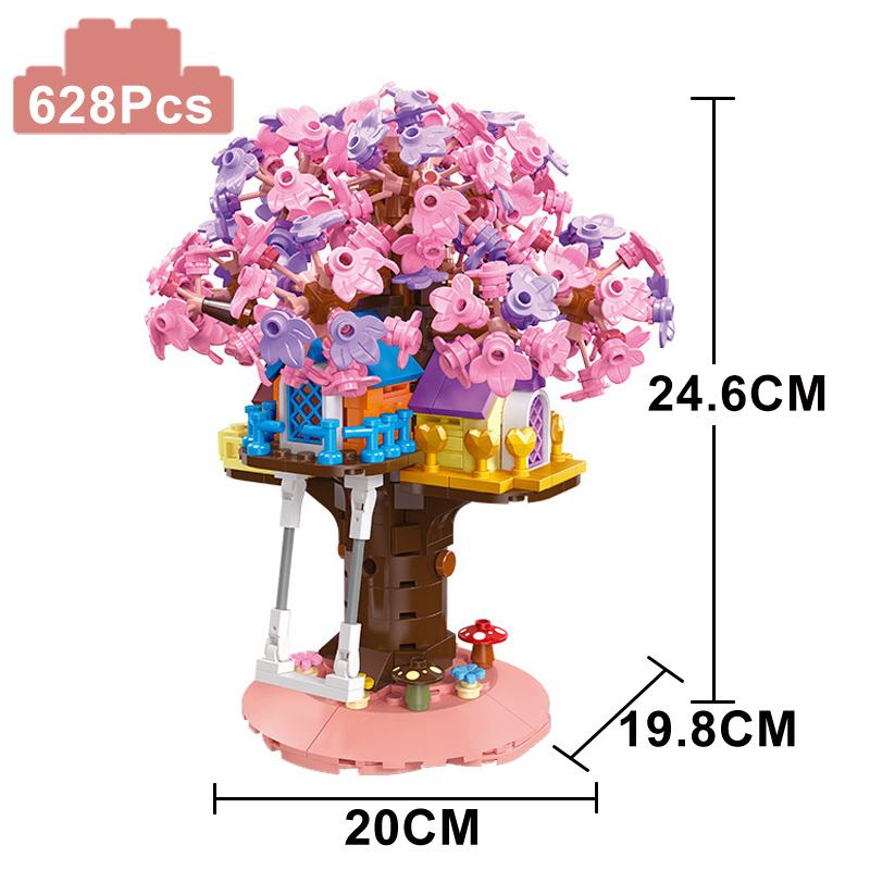 Creative Moc Red Rose Vase Plants Model Building Blocks Romantic Classic Flowers Bouquet Potted Bricks Toys Valentine's Day Gift