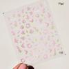 1pcs 5D Bronzing Shininy Flower Nail Art Stickers Pink Sakura Self-Adhesive Nail Decorations Decals Accessories