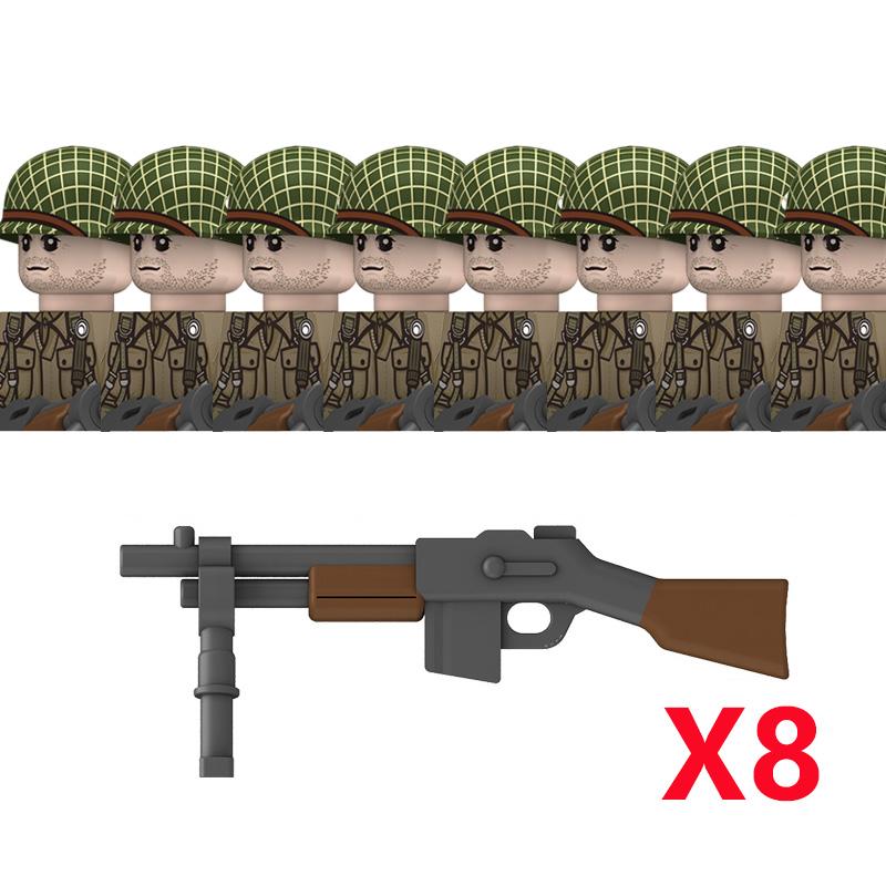 WW2 US 101st Airborne Division Military Soldeirs Building Blocks Air Force Army Infantry Bazuca Weapons Accessories Bricks Toys