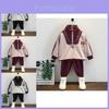 Trendiges Frühjahrs- und Herbst-Jungen-Kapuzenpullover-Set Gemütliches Stilvolles Baumwoll-Outfit Für Kinder Im Alter Von 3 Bis 8 Jahren