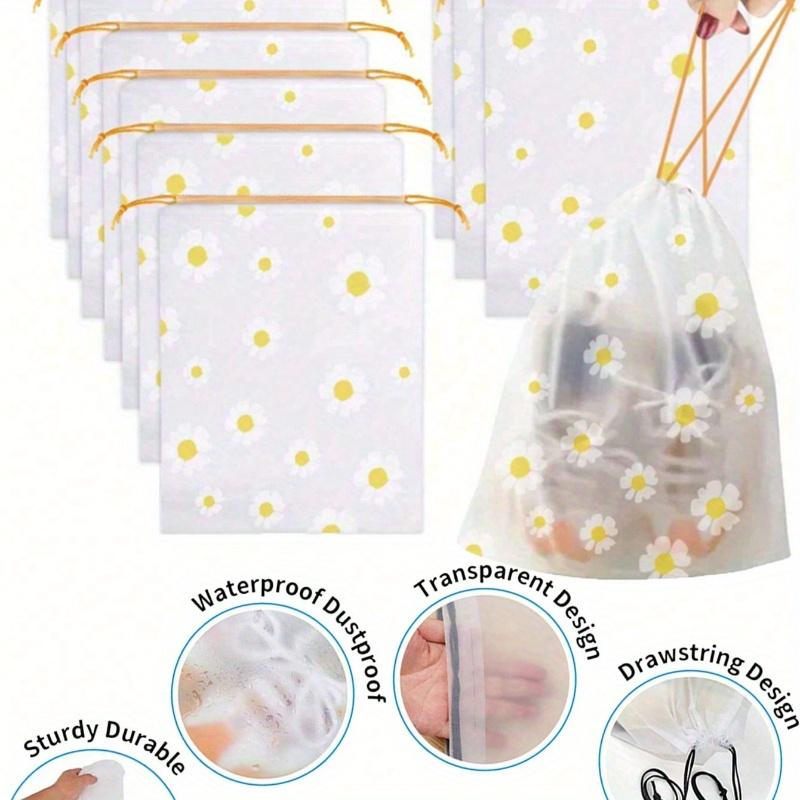 

Дорожный мешок для обуви на шнурке - Портативный прозрачный пластиковый мешок для хранения обуви для предметов первой необходимости в отпуске и круизе, мужской и женский разноцветный