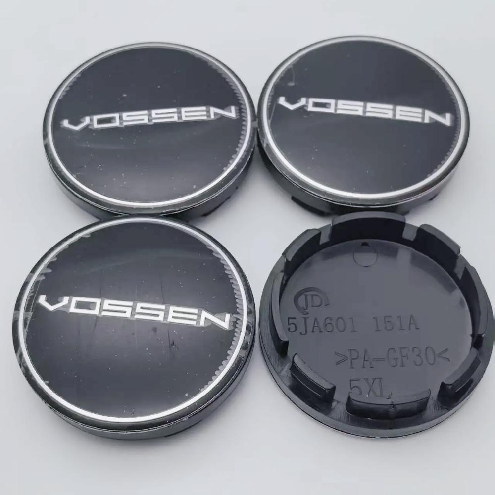 4pcs Vossen Logo Emblem Car Wheel Center Caps 56MM (51MM I.D) Car Wheels Lid Hub Rim Hubcaps Cover Replace Styling Accessories