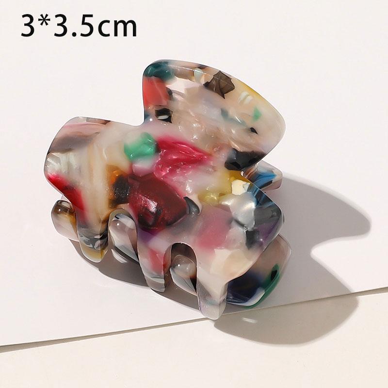 Sweet Small Mini Hair Claws Clip For Women Tortoiseshell Transparent Barrette Acrylic Geometric Hairpin Acetate Hair Accessories