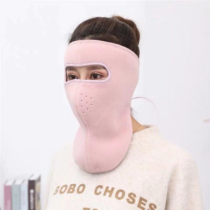 Winter Windproof Fleece Cycling and Ski Mask with Warm Earmuffs