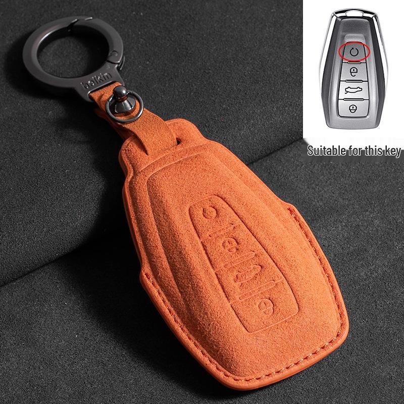 Geely Emgrand GS Key Case - Suede Three-Color Design for S1, Boyue, X3, Vision X6, Borui, Panda (Unisex)