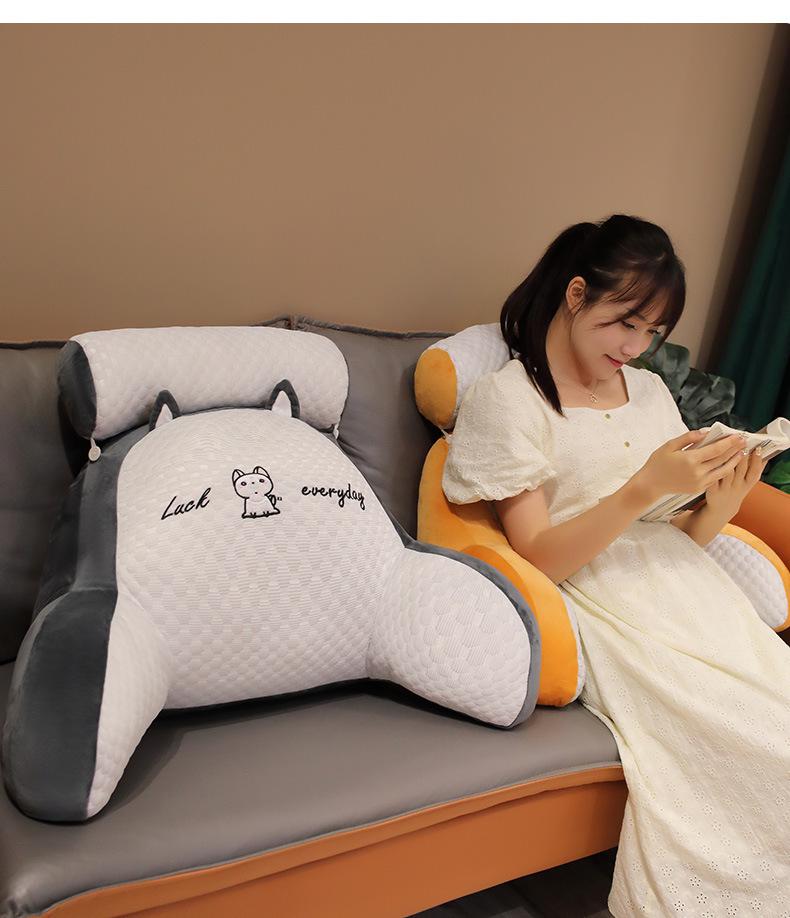 Soft Bedside Backrest Cushion Pillow for Sleeping & Waist Support